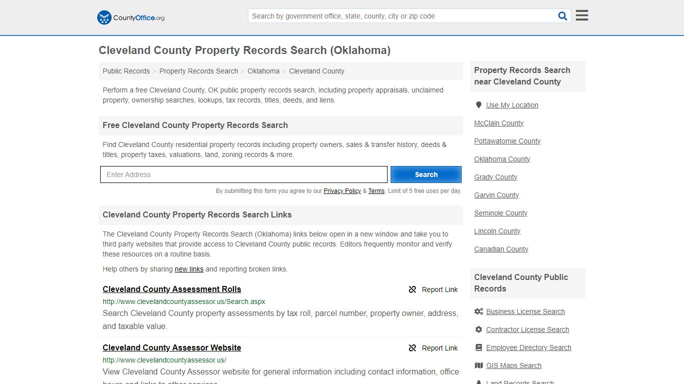 Cleveland County Property Records Search (Oklahoma) - County Office